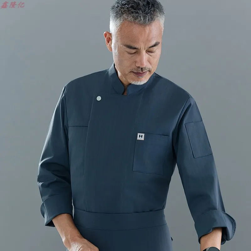 Uniforme de travail de cuisine de Restaurant de restauration, uniforme de Chef blanc d'automne à manches longues pour Restaurant occidental, magasin de gâteaux, serveur