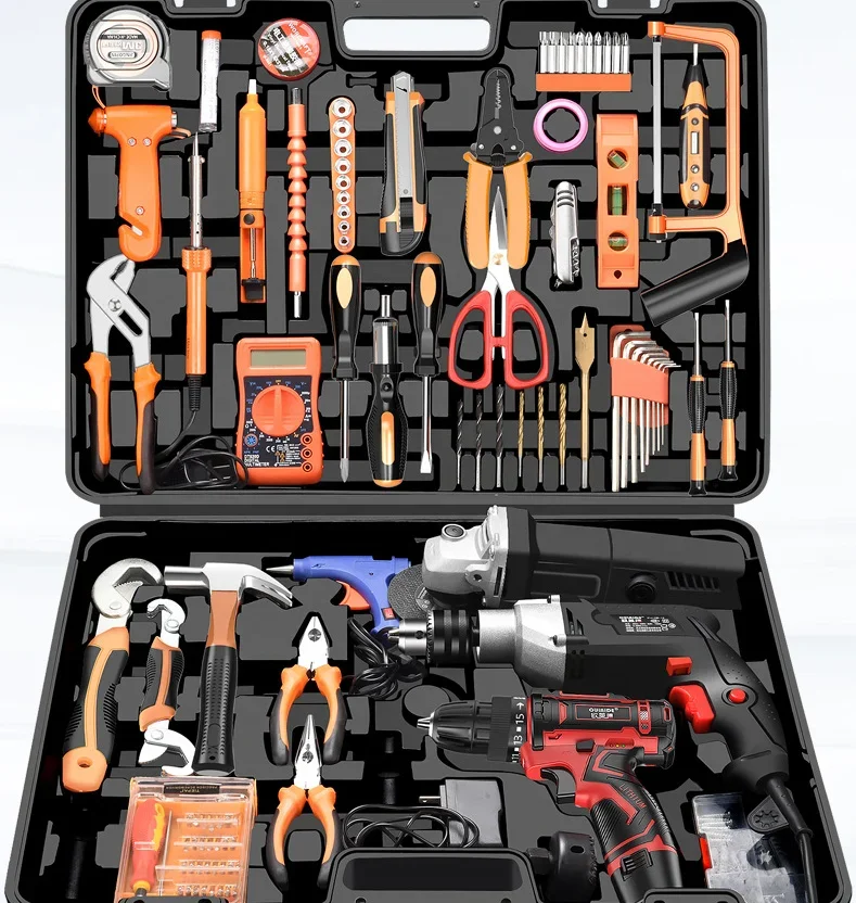 

SOLUDE Basic Tool Combination Package Mixed Tool Set Tire Repair Kits For Cars Homeowner General Household Hand Tool Set