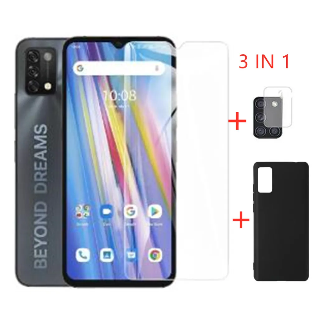 3in1 Soft Case Camera Lens Protector Tempered Glass On UMIDIGI A11 ScreenProtector Glass For UMIDIGI A11 2.5D Glass