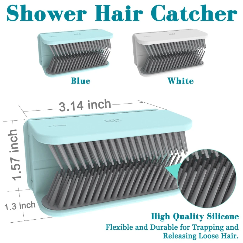 1PCS Hair Stopper Hair Collector Adhesive Wall Mounted Creative Reusable Bathroom Accessories Shower Hair Catcher