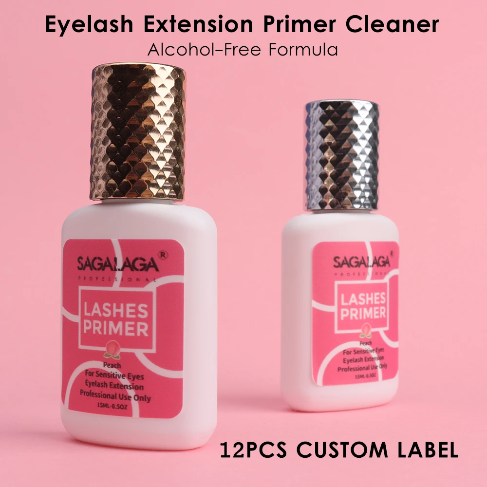 15ml Best Lashes Primer Cleaner For Eyelash Extension Adhesive Bonding Strength Fake Eyelashes Glue Long Lasting Private Label