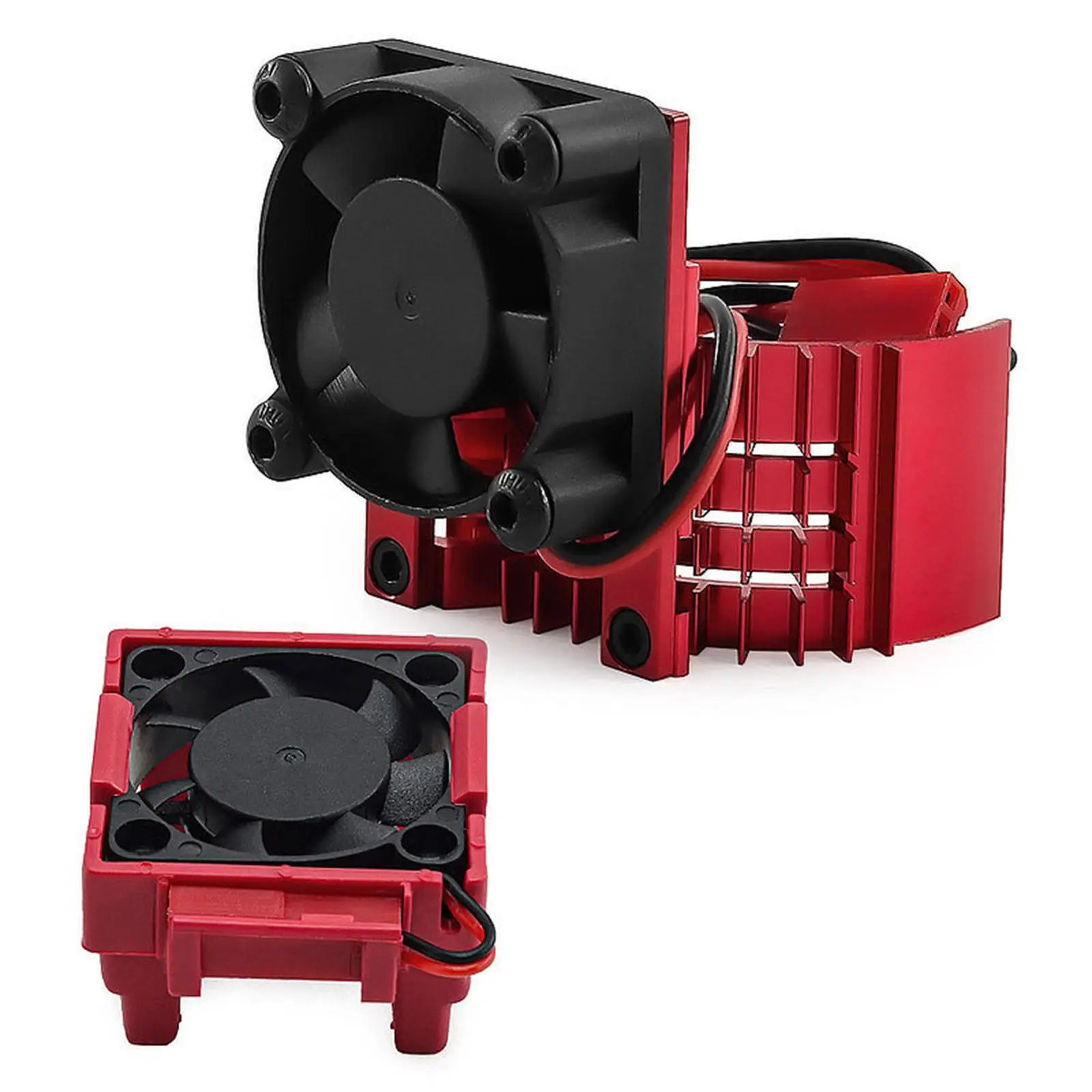 1/10 RC Car ESC Cooling Fan and Motor Fan Set Direct Replaces Portable RC Car Parts Heat Sink Aluminum Alloy for Rally Stampede