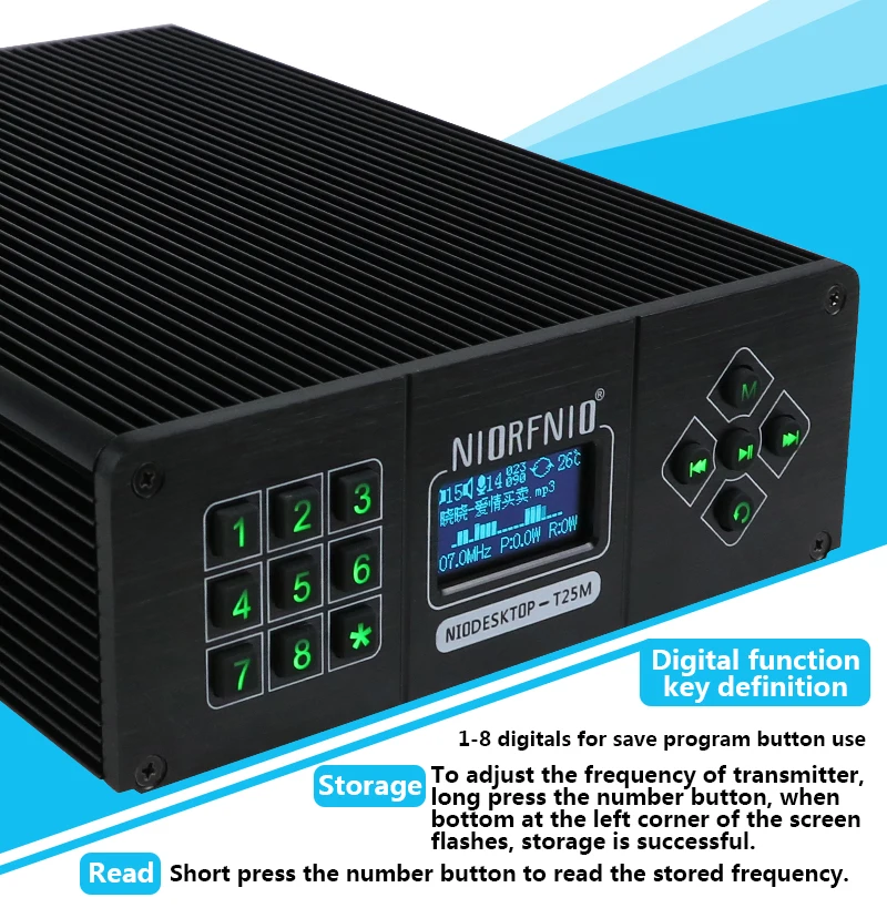 

2026PC Control NIO-T25M 25 Вт Беспроводной профессиональный FM-радиопередатчик для вещания CZE-T251 TR505