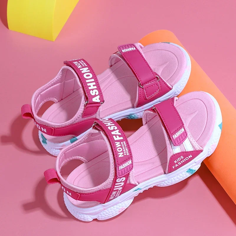 2023 estate marca scarpe da spiaggia antiscivolo sandali per bambini ragazze scarpe Casual bambini fiori principessa scarpe basse taglia 29-38