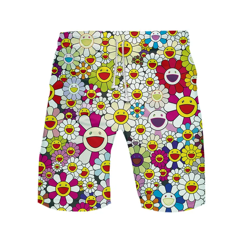 Sunflower High School 3D Men's Shorts Trunks Summer Quick Dry Sport Shorts Mens Short Pants Beach Pants Cosplay Costume