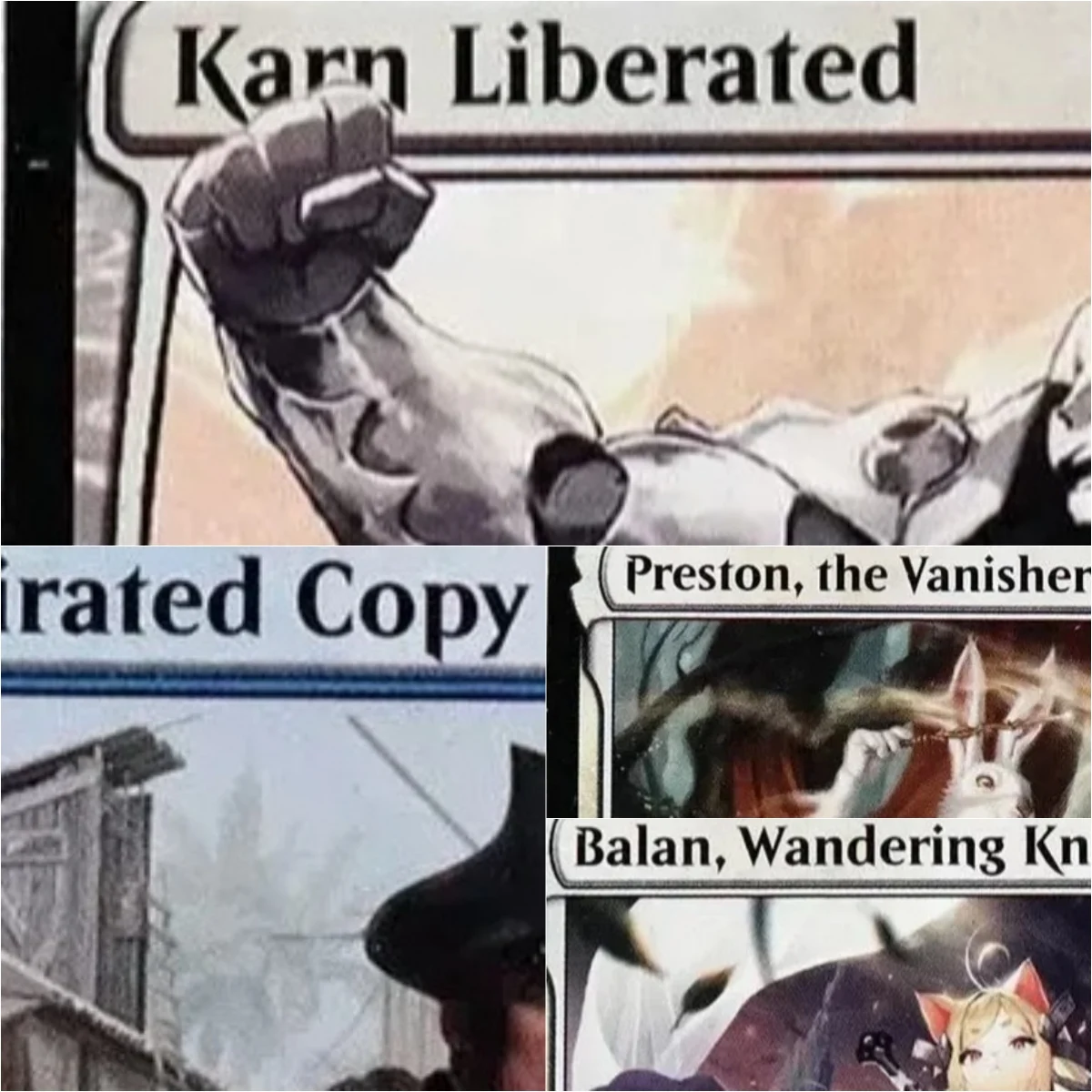 

Holo "Necropotence/karn liberated" Magical Proxys Game Black Top Quality Proxy Playing Cards Gathering Board Game Trading Cards