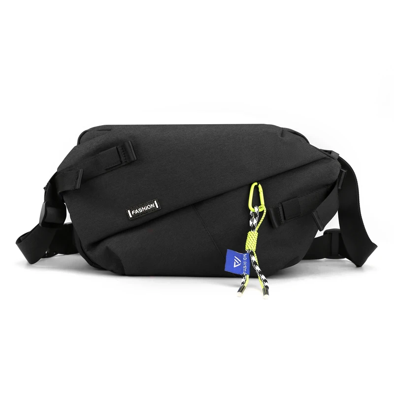 

High Quality Nylon Chest Bag 2026 New Brand Unisex Chest Pack Casual Outdoor Travel Crossbody Bag Men Shoulder Bags With Pendant