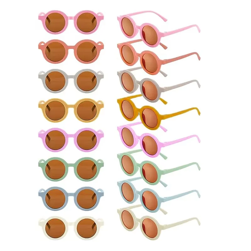 16-100 stuks feestzonnebril bulk feestartikelen verjaardag ronde frame zonnebril buitenbrillen voor zomer strand zwembad feestcadeau - afbeelding 1