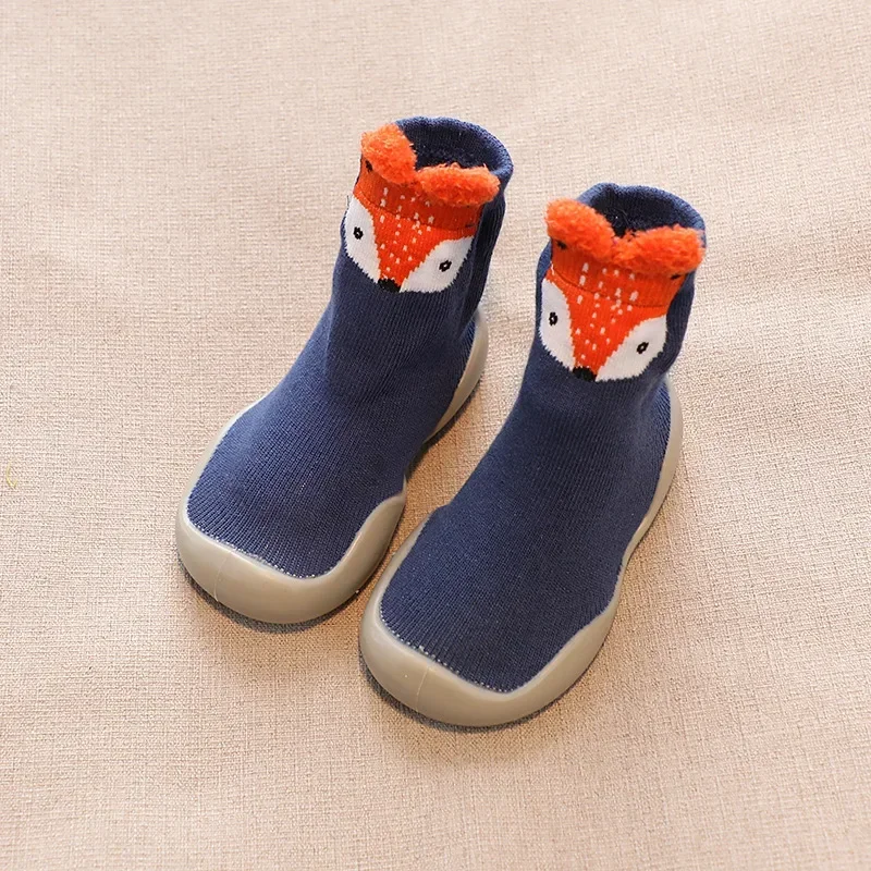 Children Sock Shoes Infant Non-slip Shoes for Baby Kids Cute Animal Cartoon Elastic Shoes Toddler Barefoot Soft Walking Slippers