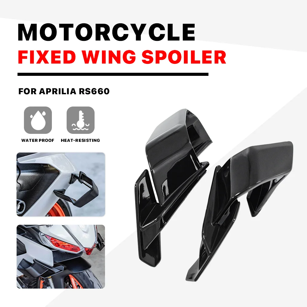 

For APRILIA RS660 Motorcycle Front Fairing Winglets Aerodynamic Wing Cover Protection Guards Kit Cowl Fixed Wing ABS