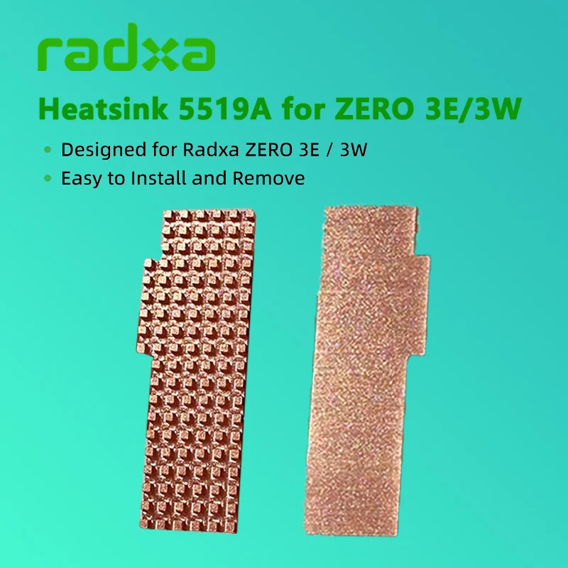 

Radxa Heatsink 5519A for Radxa ZERO 3W / 3E