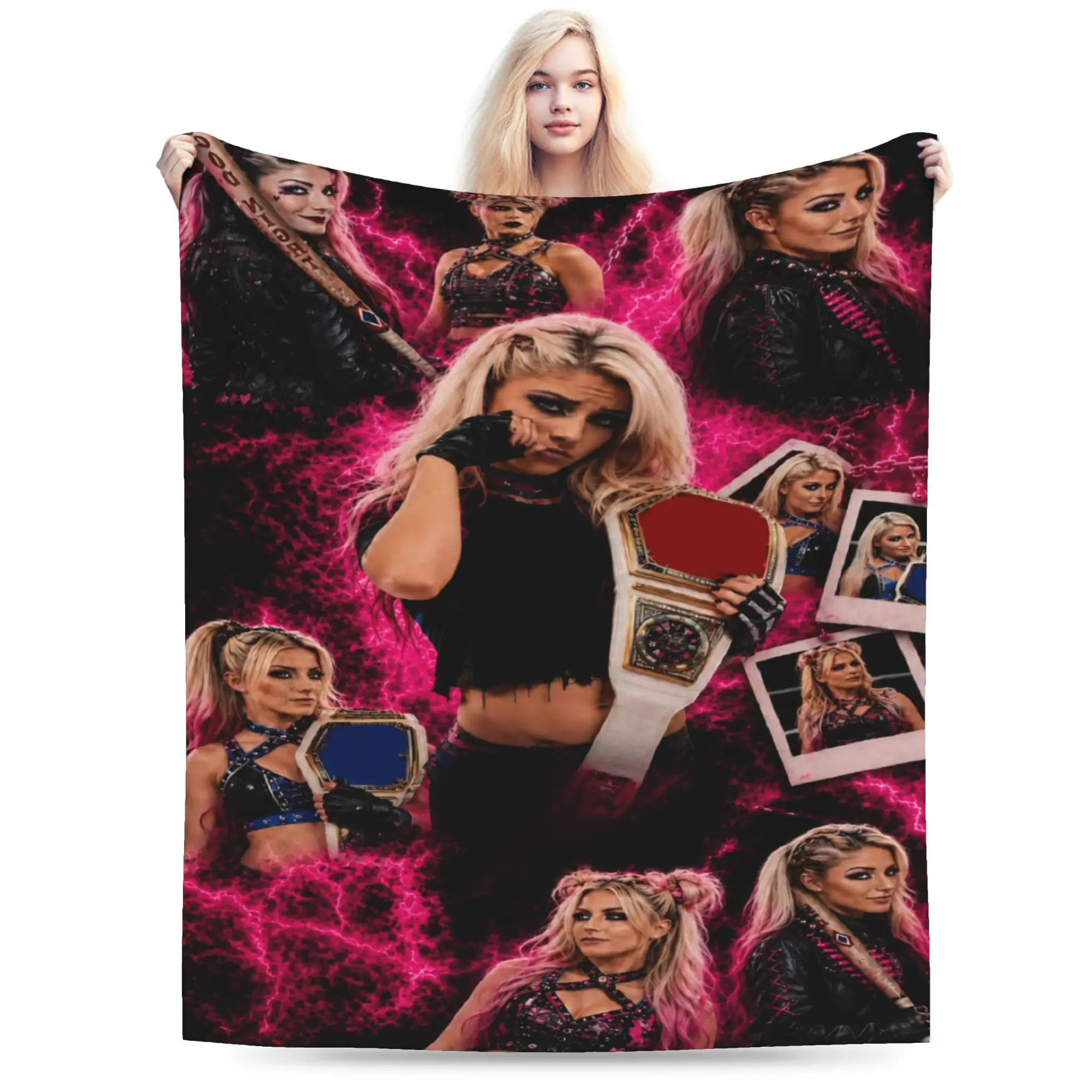 Alexa Bliss wrestler Blanket Warm Cozy Fluffy  Throw Blankets for Couch 50x60 Inch Multiple Sizes Rug Piece