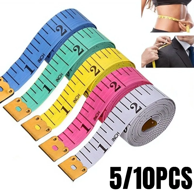10Pcs Soft Sewing Ruler Sewing Measuring Tape Body Measuring Clothing Ruler Durable Tailor Tape Measure Sewing Kits 150cm