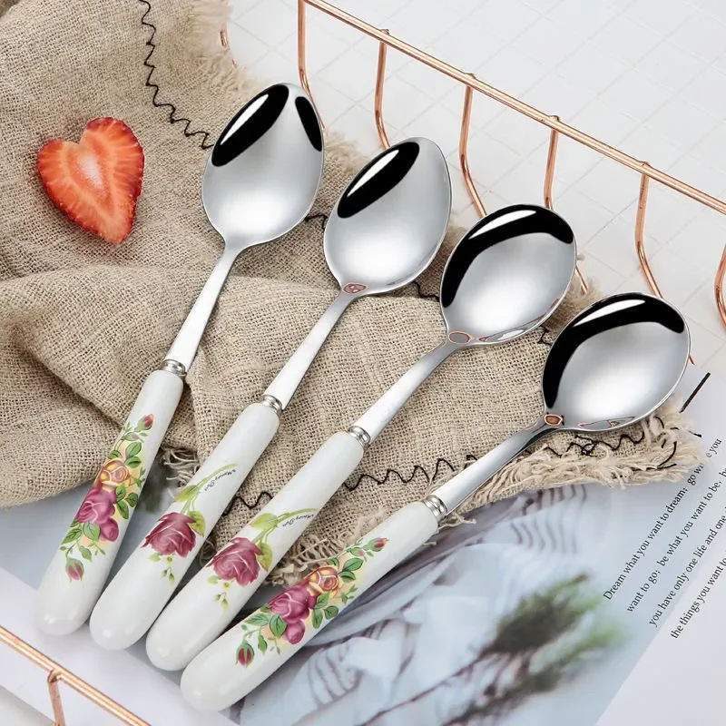 

18CM Stainless Steel Spoon, China Fruit Fork, Cake Dessert Fork, Fashionable Tableware, 4PCS