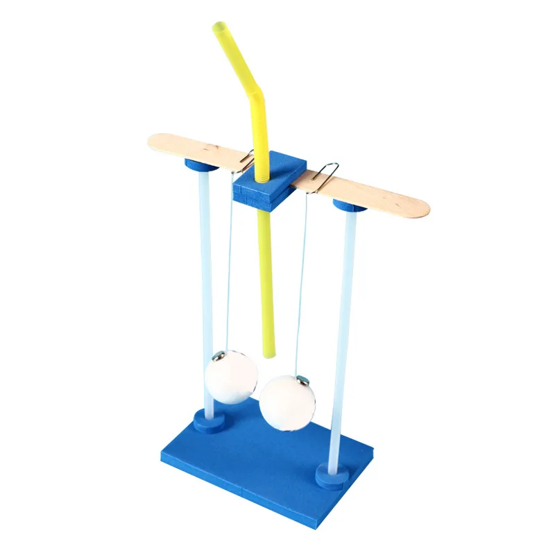 Creatief doe-het-zelf handgemaakt student wetenschap speelgoed natuurkunde experimentele apparatuur Bernoulli principe kan de bal niet blazen