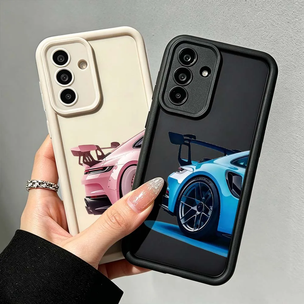 Cool Sports Car Rear For Samsung Galaxy A71 A57 A56 A55 A54 A53 A52s A51 A40 A17 A16 A06 Eye Ladder Phone Case Cover