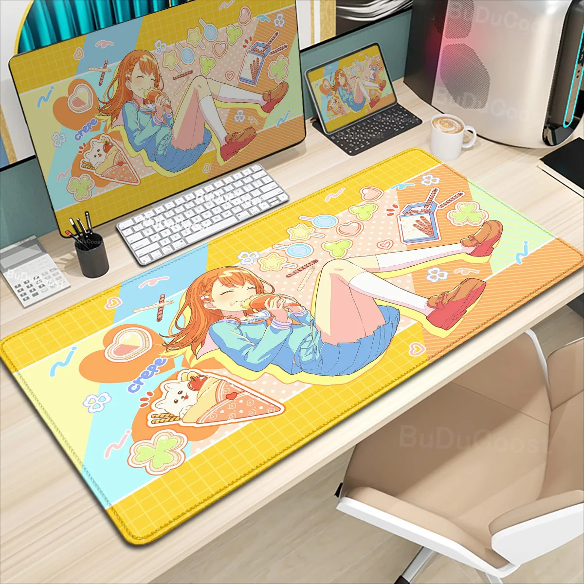 Kawaii Anime Girl Deskmat Project Sekai 2024 Birthday Character PJSK  Mouse Pad Gaming XXL Antislip Mousepad Keyboard Rubber Rug