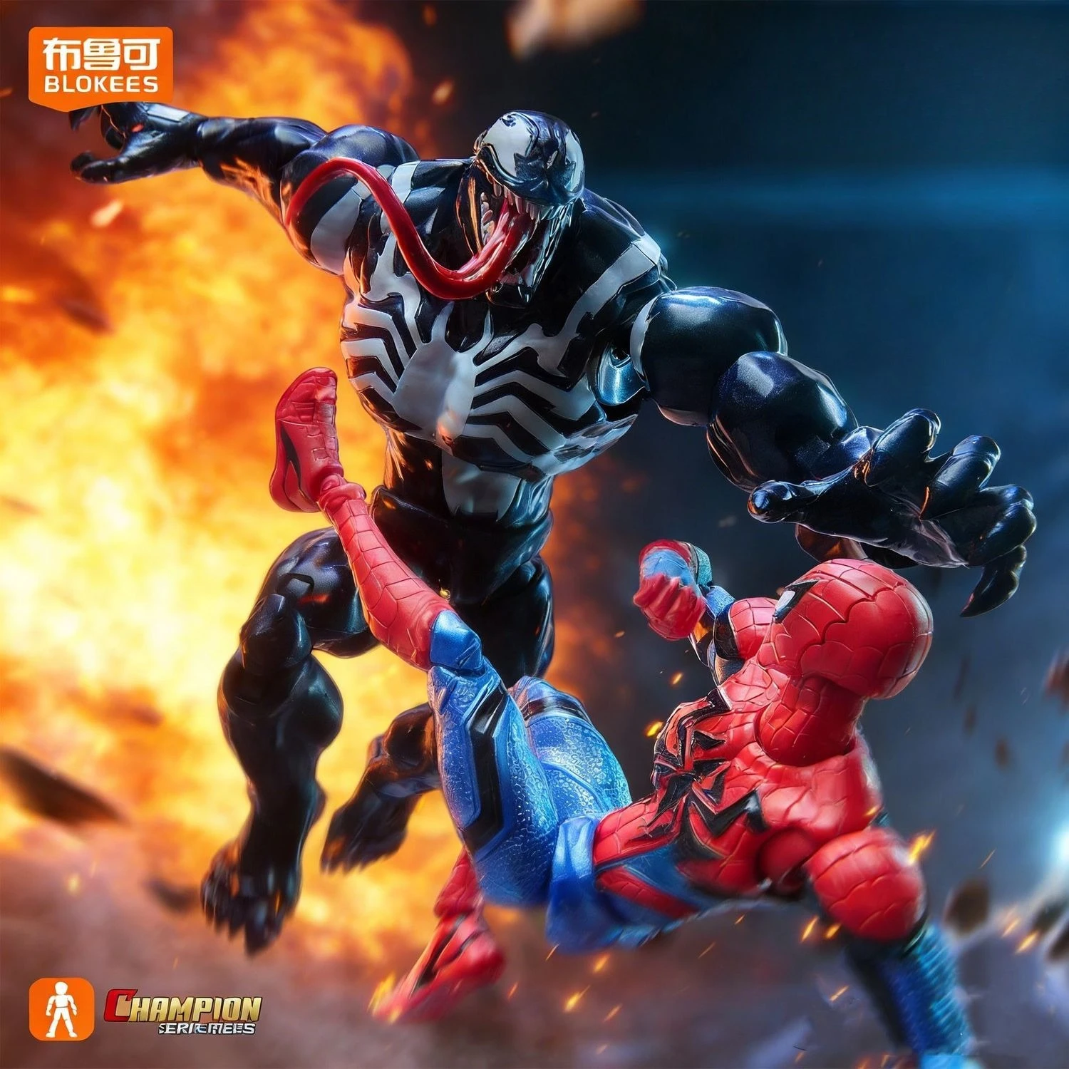 HOT Blokees Champion Version Spiel Rivalen Spider-Man Venom Actionfiguren Bausatz Modell Spielzeug Sammlerfigur Geschenk
