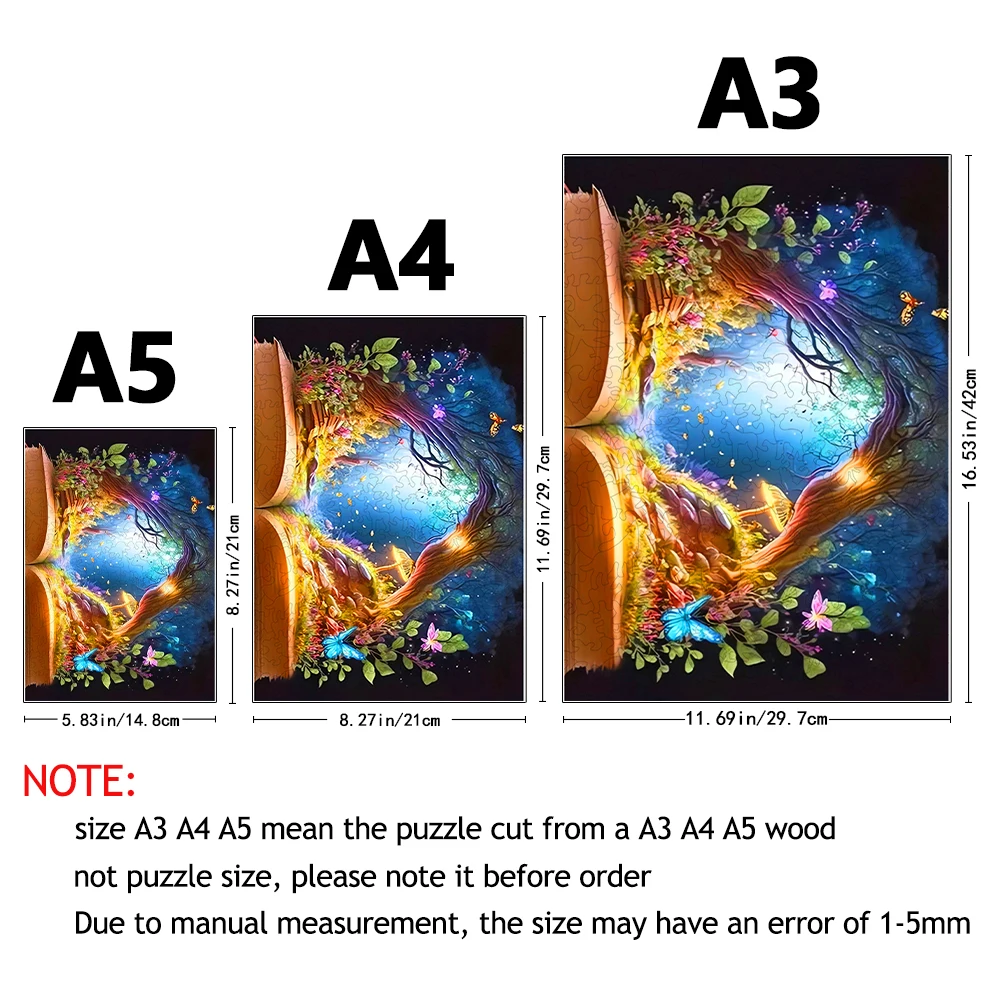 Magic Forest - Advanced Player Wooden Puzzle - Creative Multiple Special Shapes, Creative Gifts For Boys And Girls Adult Child