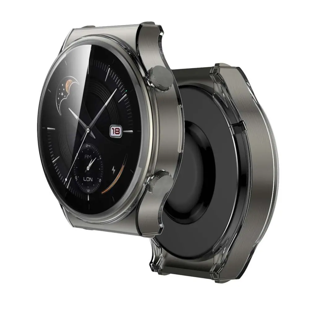Clear TPU กรณีป้องกันหน้าจอป้องกันสมาร์ทวอท์ช Protector กรอบนาฬิกาสําหรับ Huawei watch gt 2 pro กรณี