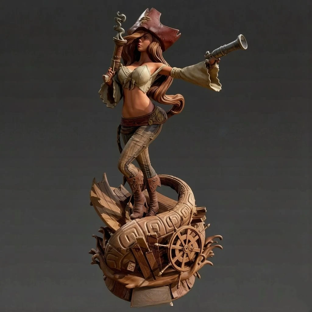 80/110mm Bounty Hunter Unassembled White Resin Model Kit 3D Printed Resin Blank White Figurine Miniature Model