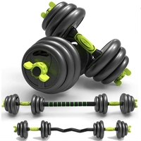 Multifunctional Adjustable Dumbbell Set 4 in 1, 10KG,15KG,20KG,30KG TOTAL, with optional handle for KETTLEBELL, CURL and straigh