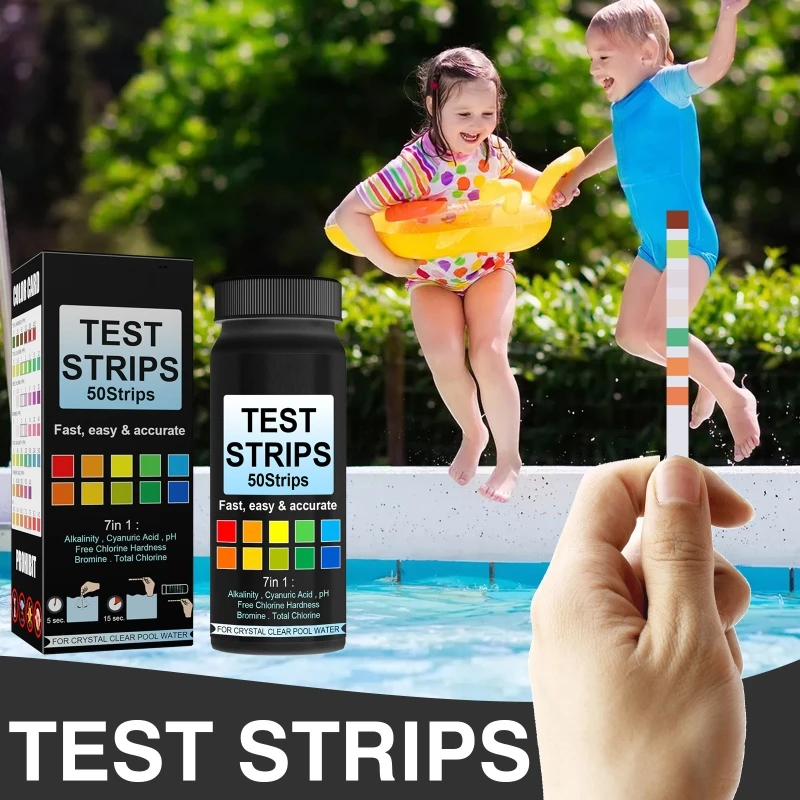 Pool Test Strips 7 in 1 Pool & Spa Test Strips Swimming Pool Testing Paper