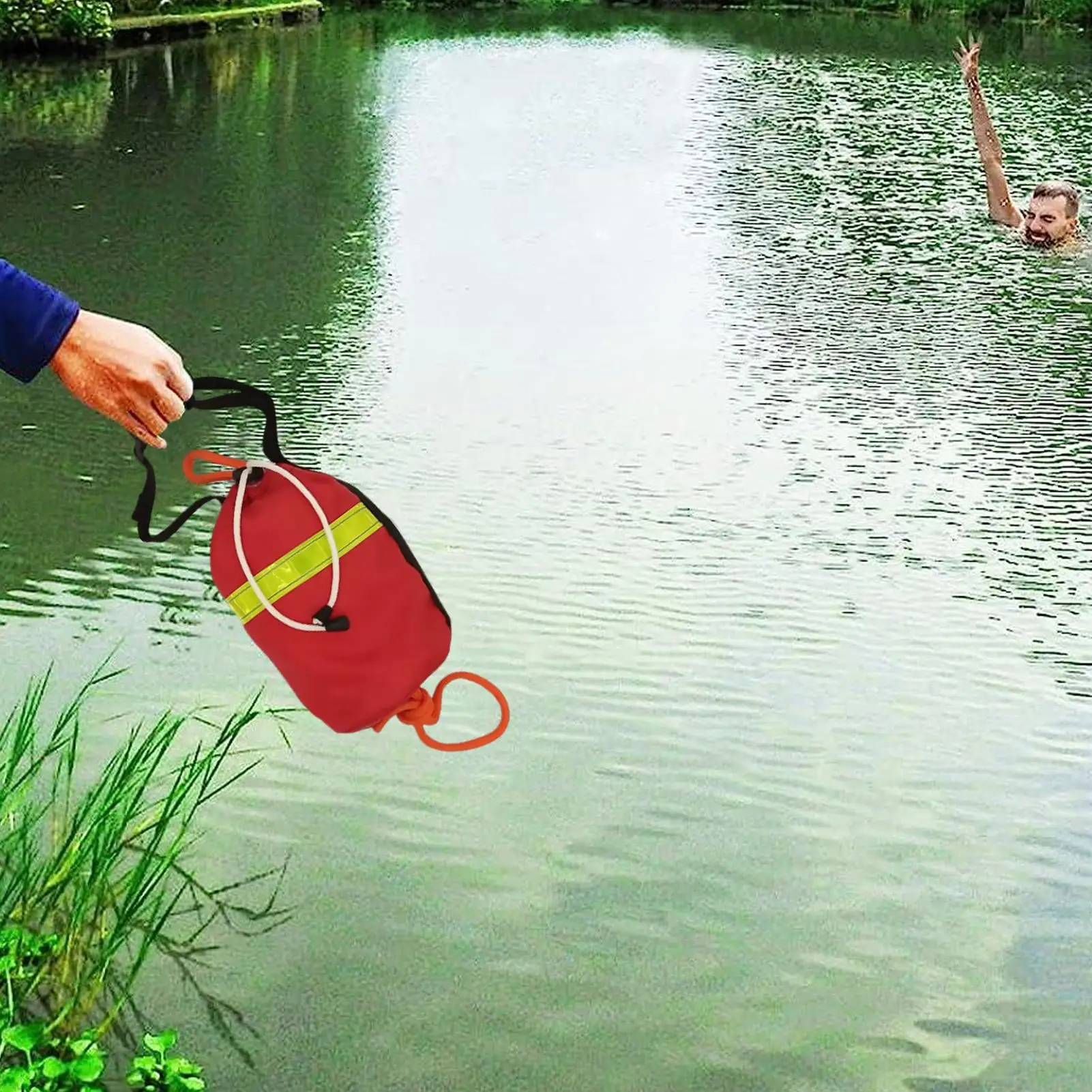 

Сумка для спасения воды с веревкой, безопасная плавучая сумка, безопасное плавучее устройство высокой видимости, метательное плавучее устройство для парусного спорта, катания на лодках, льда