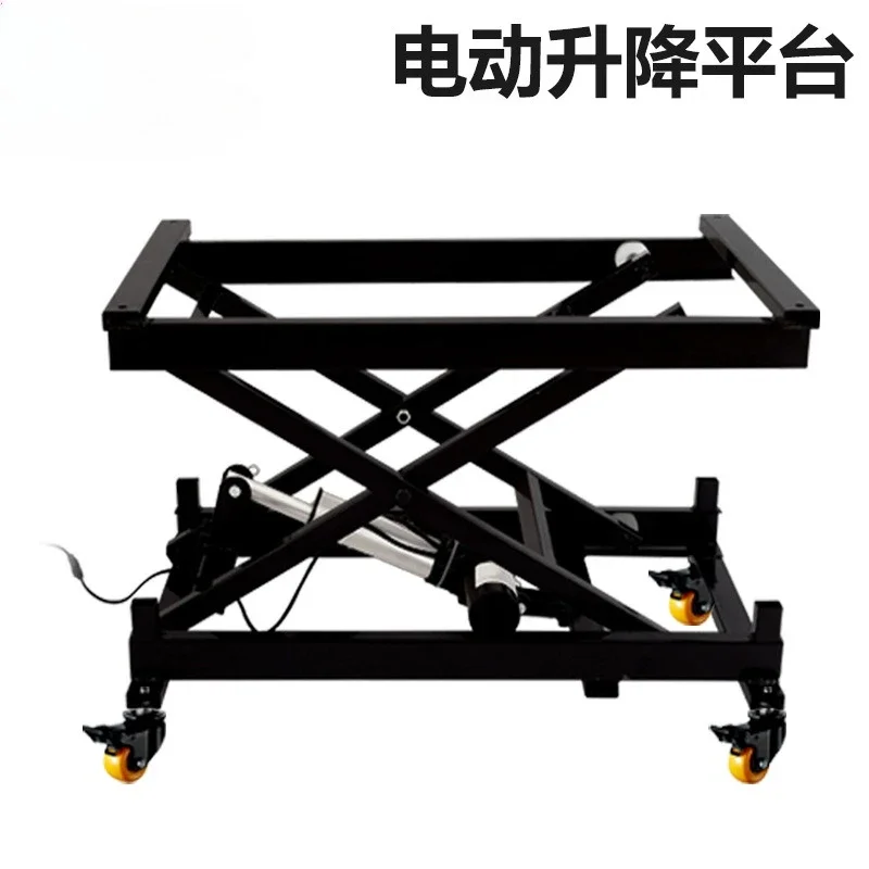 Electric lifting platform Scissor fork lifting table 24V push rod lift Small support frame