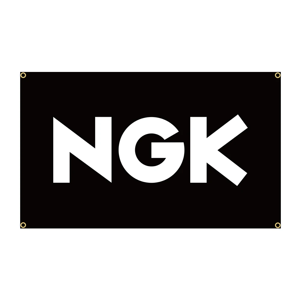 NGKS-Flagge, Polyester, bedruckt, Rennwagen, 60 x 90 cm/90 x 150 cm, Banner für Dekorationen, Auto-Enthusiasten-Flagge, Garagendekoration