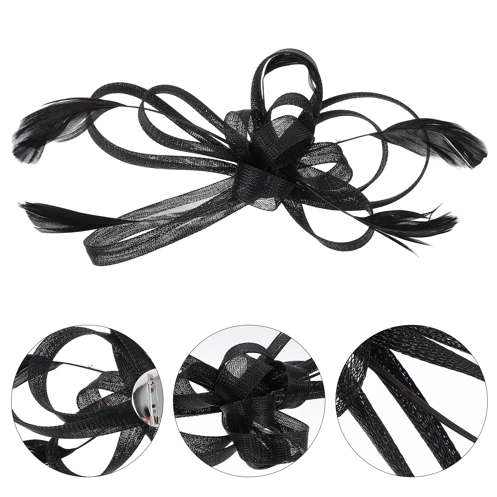 

Headband Hair Clip Bridal Fascinator Wedding Accessories Woman Headdress Mesh Pin Elegant Gift for Ladies Party