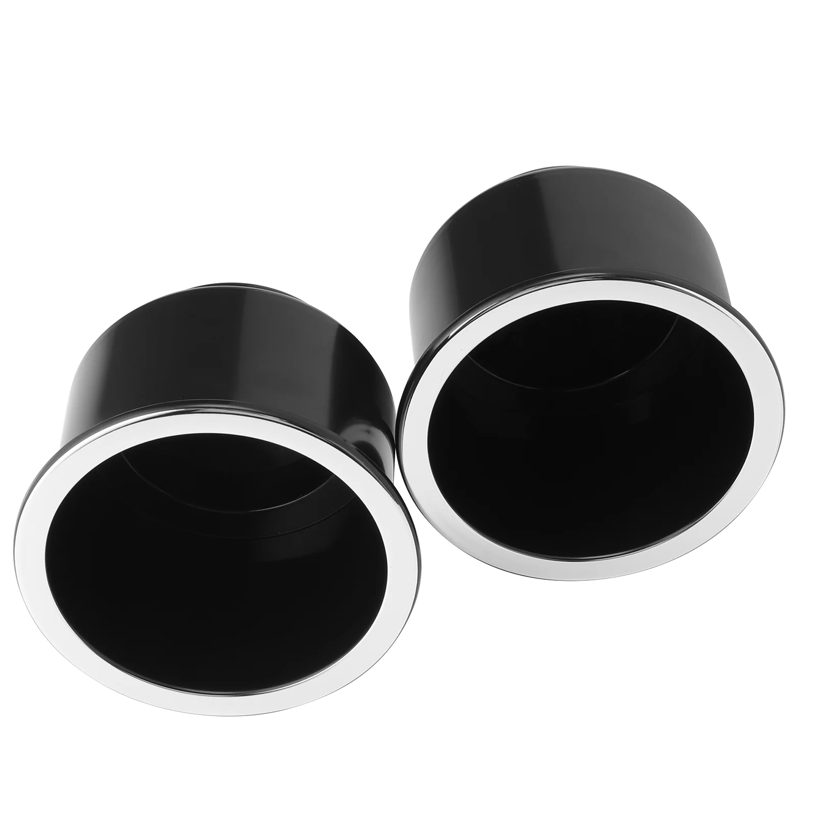 Cup Holder Insert 4pcs for RV Boat Car Couch Golf Cart, Elegant Chrome, Large Plastic Universal Drop in Cup Holder