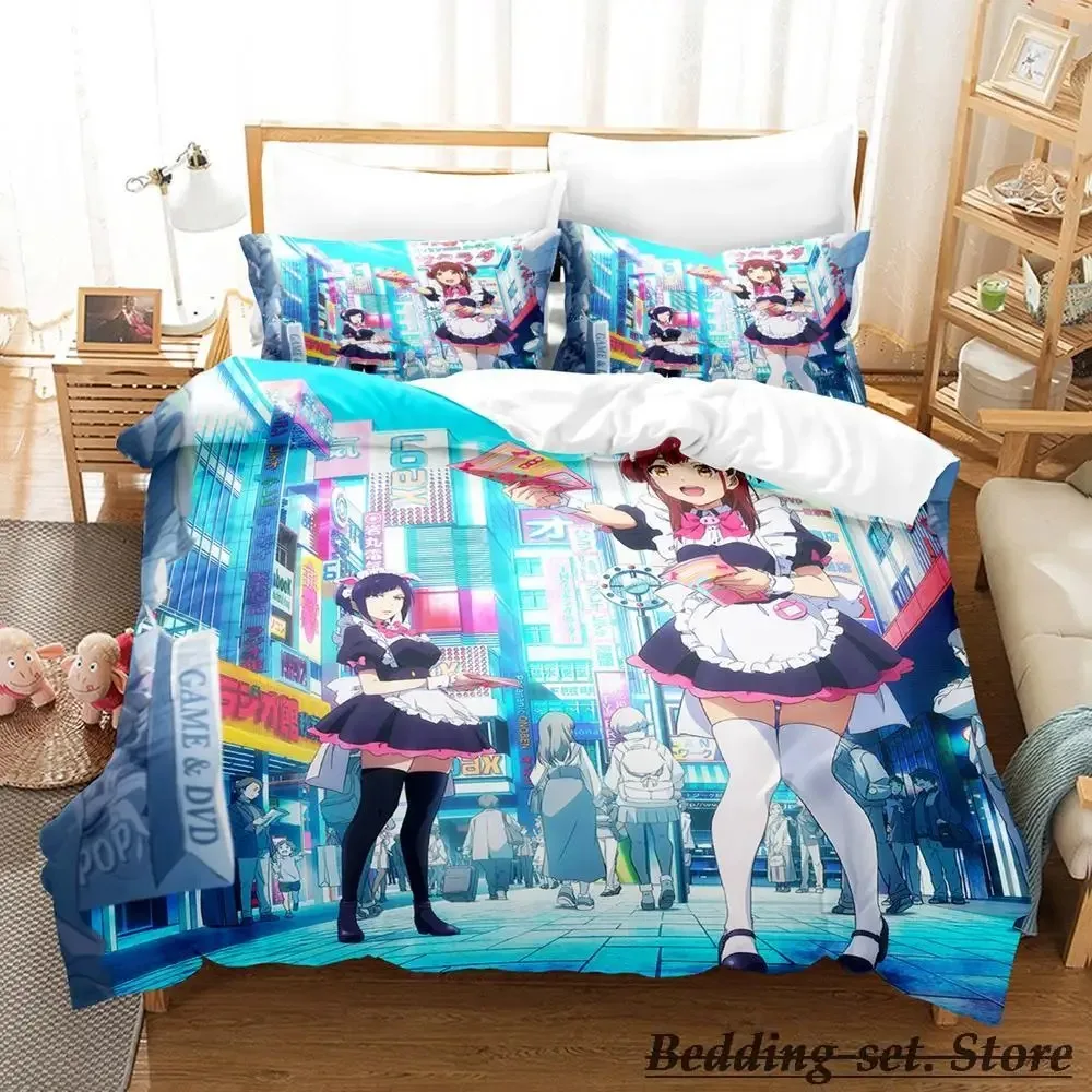 akiba maid war Bedding Set Single Twin Full Queen King Size Bed Set Aldult Kid Bedroom Duvetcover Sets Anime parure de lit Bed