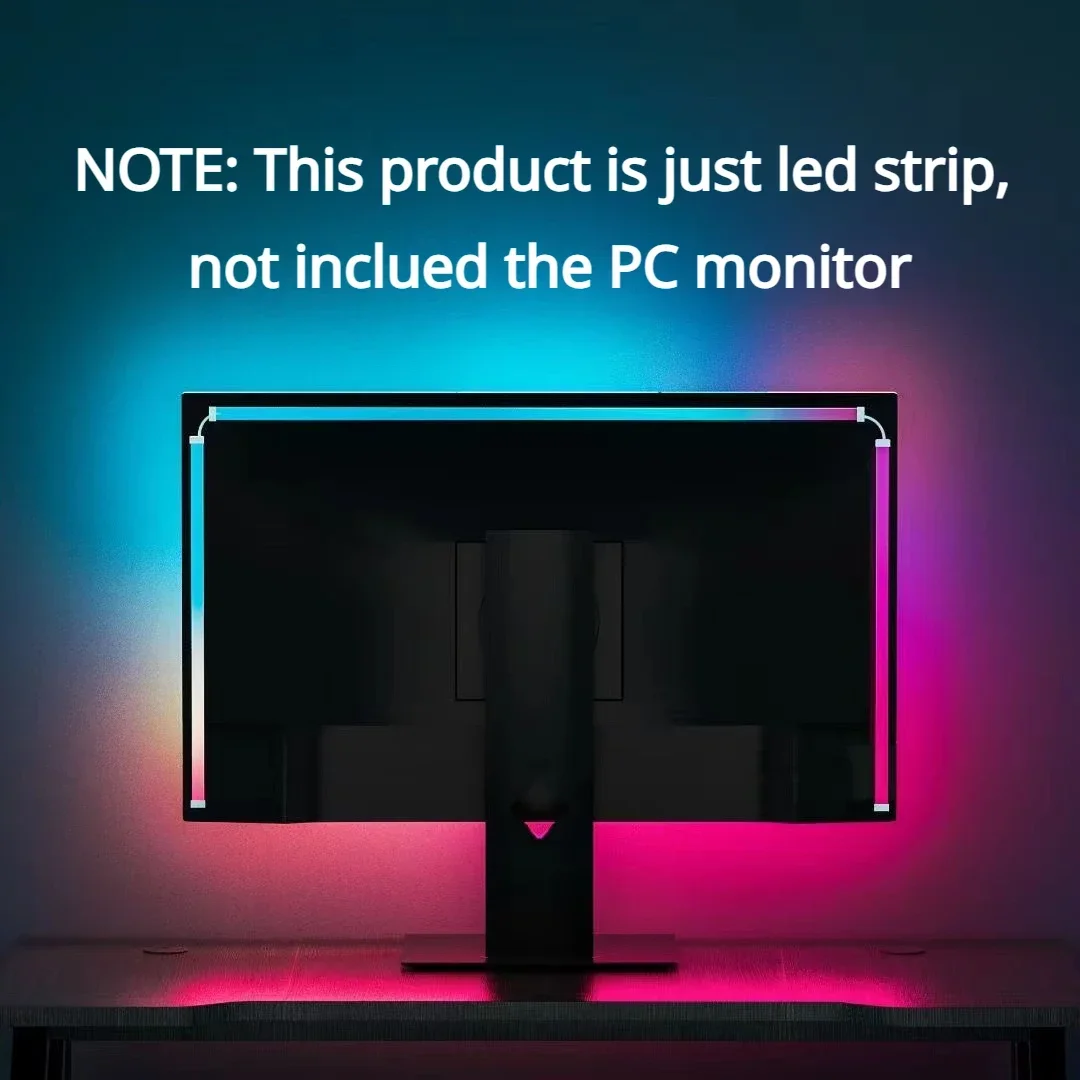 Backlight Lamp for Monitor Smart Ambient PC Display Sync LED Strip Light RGB Dream Color Used for Computer Atmosphere Decoration