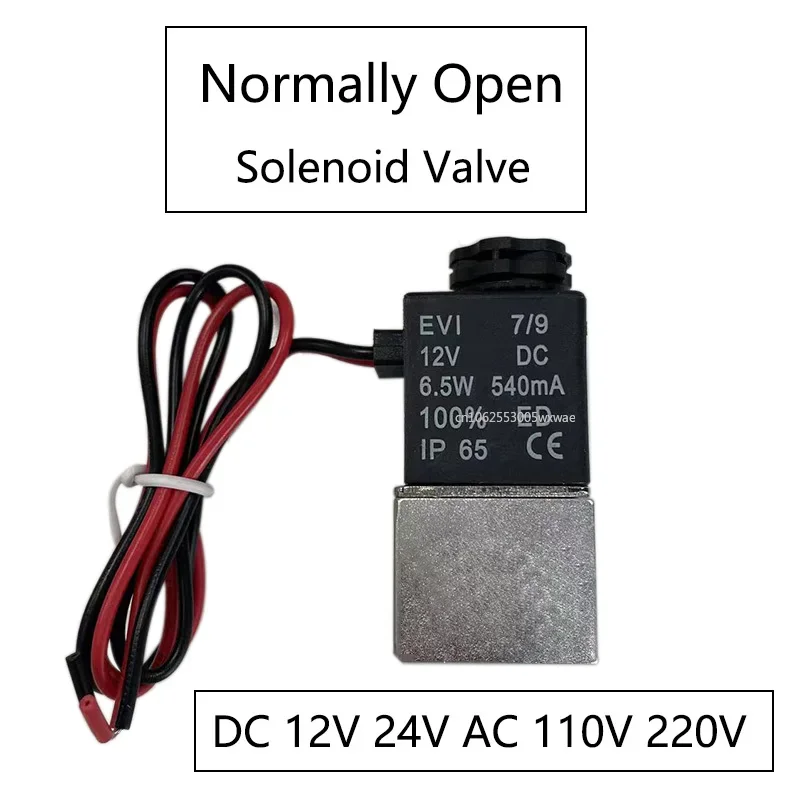 Normally Open DC 12V 24V AC 110V 220V Solenoid Valve 1/8