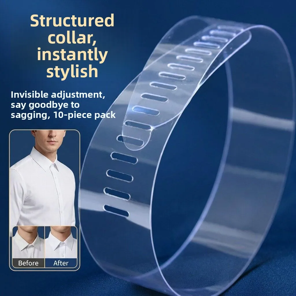 Plastic Shirt Collar Stays Men's Fixed Shirt Collar Inserts Circle Strip Corner Clothes Packaging Fixing Tool Accessories