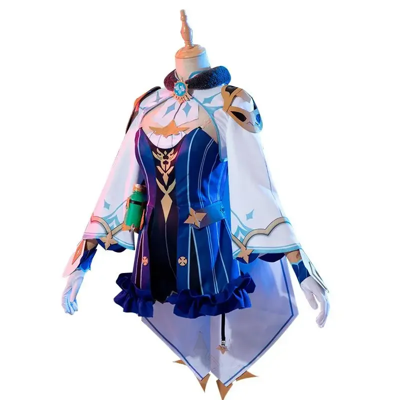 Genshin Impact Sacarose Cosplay Traje para Mulheres, Uniforme de Carnaval Adulto, Peruca Anime, Festa de Halloween, Jogo Completo