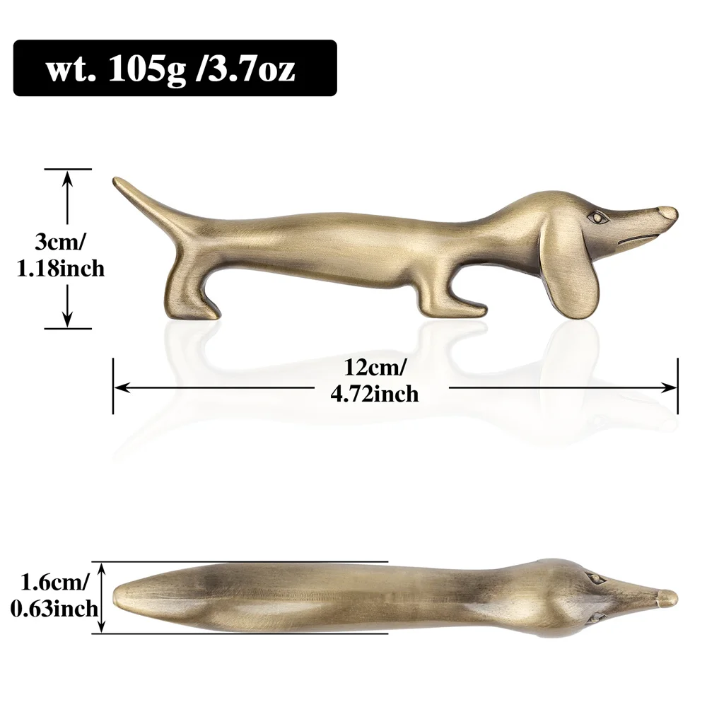 Metal Dachshund Beer Bottle Openers Multi-use Table Dinnerware Holder Home Decoration Gifts for Sausage Dog Lovers