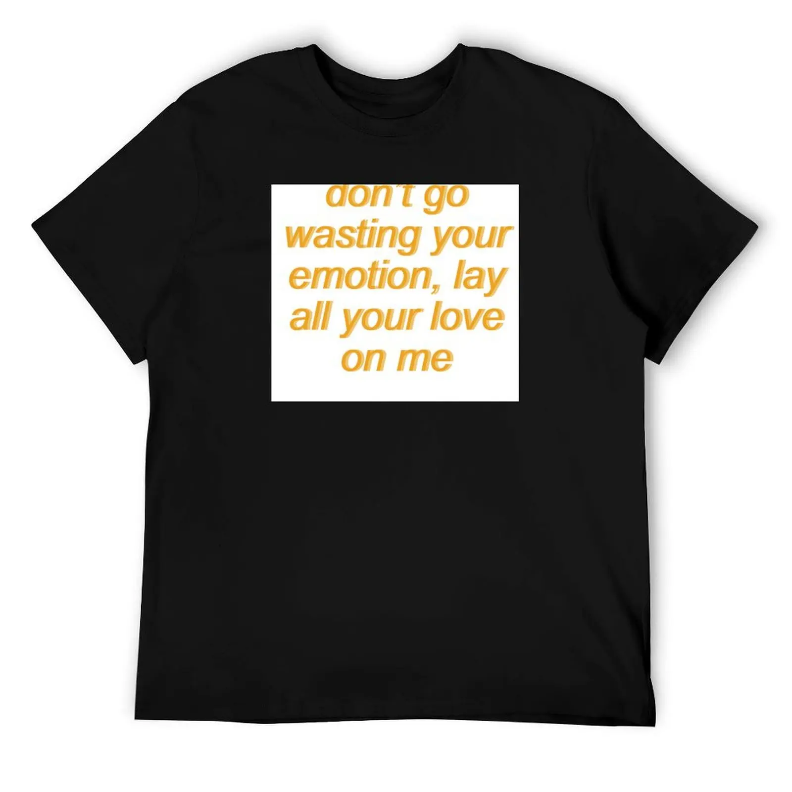 

don't go wasting your emotion - lay all your love on me - aesthetic (white) T-Shirt anime tshirt T-Shirt
