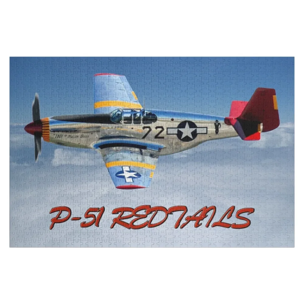 

Famous Aircraft P51 Red Tails Jigsaw Puzzle Wood Animals Adult Wooden Custom Personalized Name Puzzle