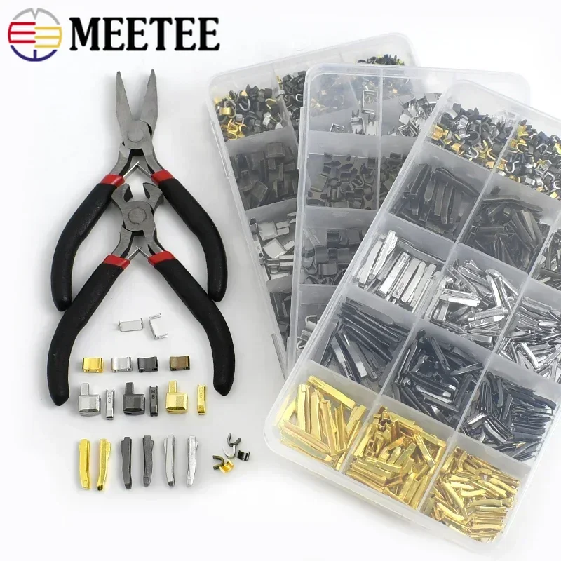 

Meetee Zipper Repair Kit 3# 5# 8# Zip Stopper Non-slip Clasp Clothes Bag Zips Replace Upper and Lower Tail Stop Pliers Plug Tool