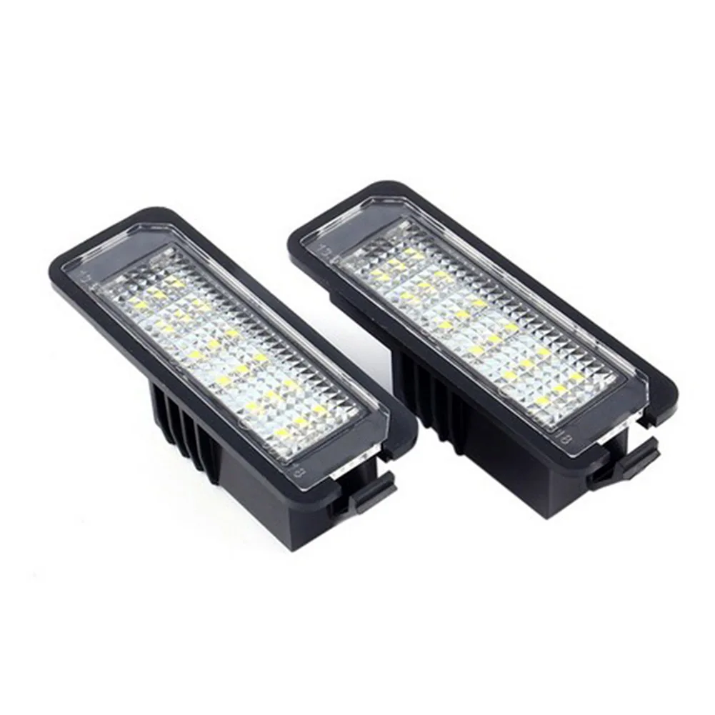 2 pçs 12v led número luz da placa de licença lâmpadas para vw golf 4 5 6 7 para polo 6r luzes da placa de licença do carro acessórios exteriores automóveis