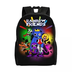 Stampa 3D Rainbow Friends Hug It Out zaini per ragazzi ragazze videogioco scuola College borse da viaggio Bookbag adatto a Laptop da 15 pollici