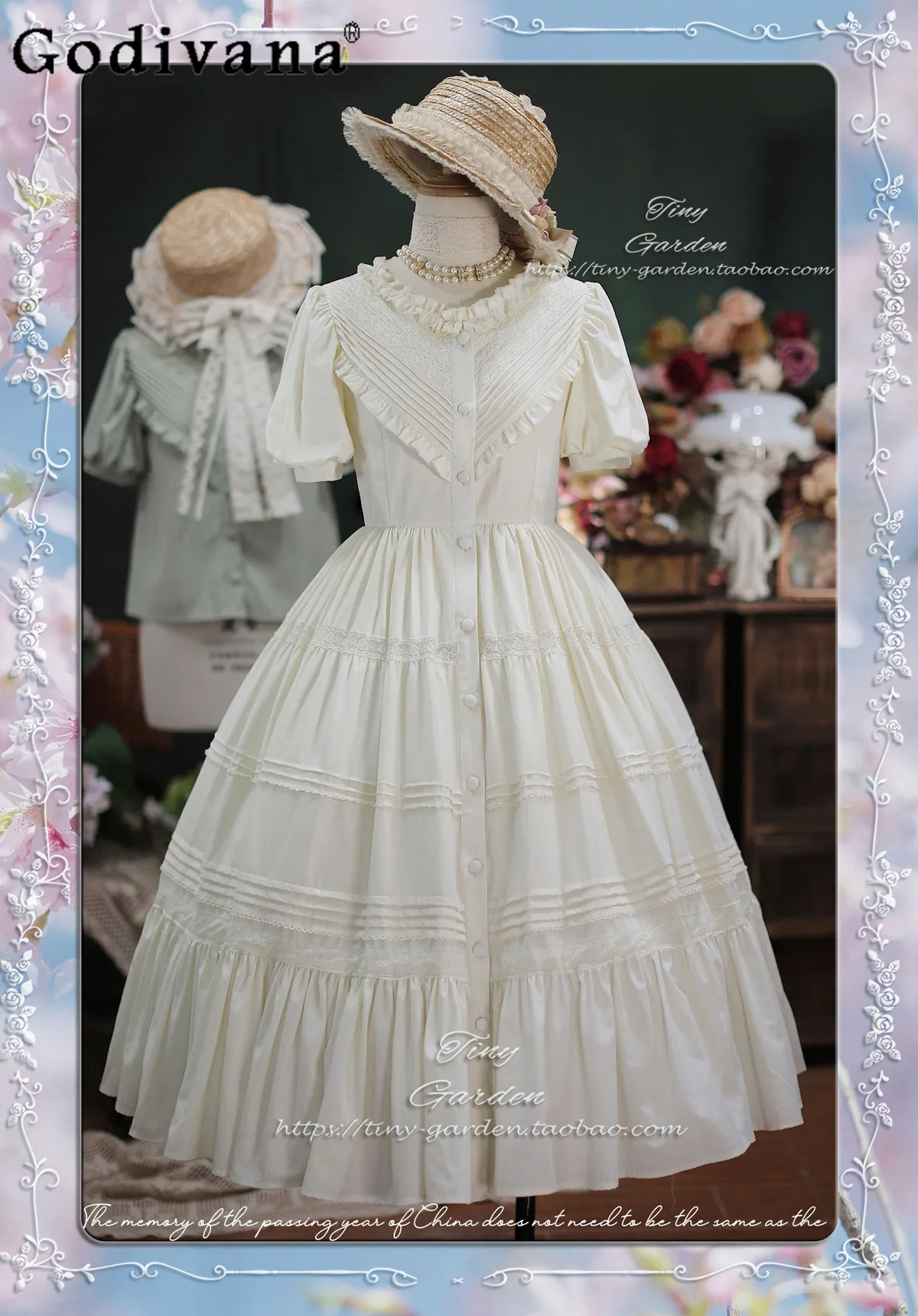 

Classic Elegant Lolita OP Short Sleeve Dress 2026 New Japanese Sweet Vintage Lace Ruffle Style Women Tea Party Dress