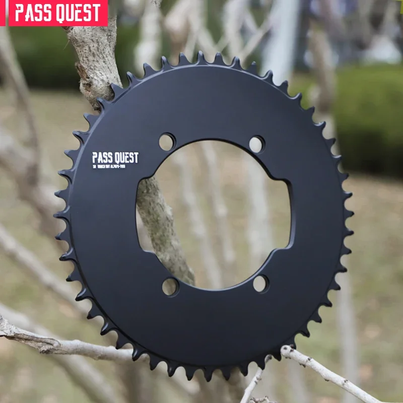 PASS QUEST- for SR110 BCD (4-BOLT AERO)  black round AERO narrow wide chainwheel support 11or12 ordinary chain city road bike