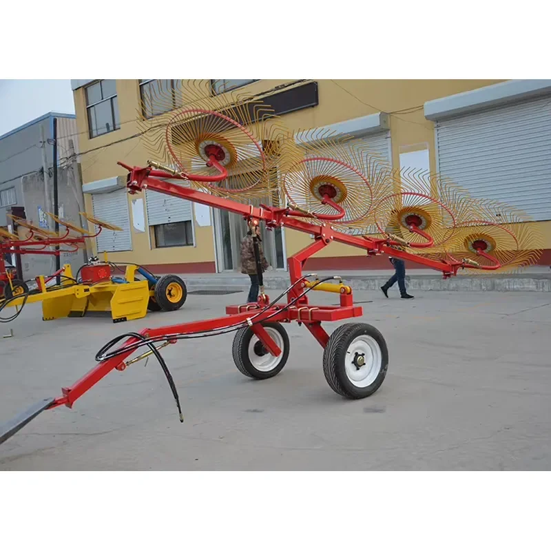 High Quality One Point Trailer Grass Collecting Grass Rake Wheel Rake Rotary Mower