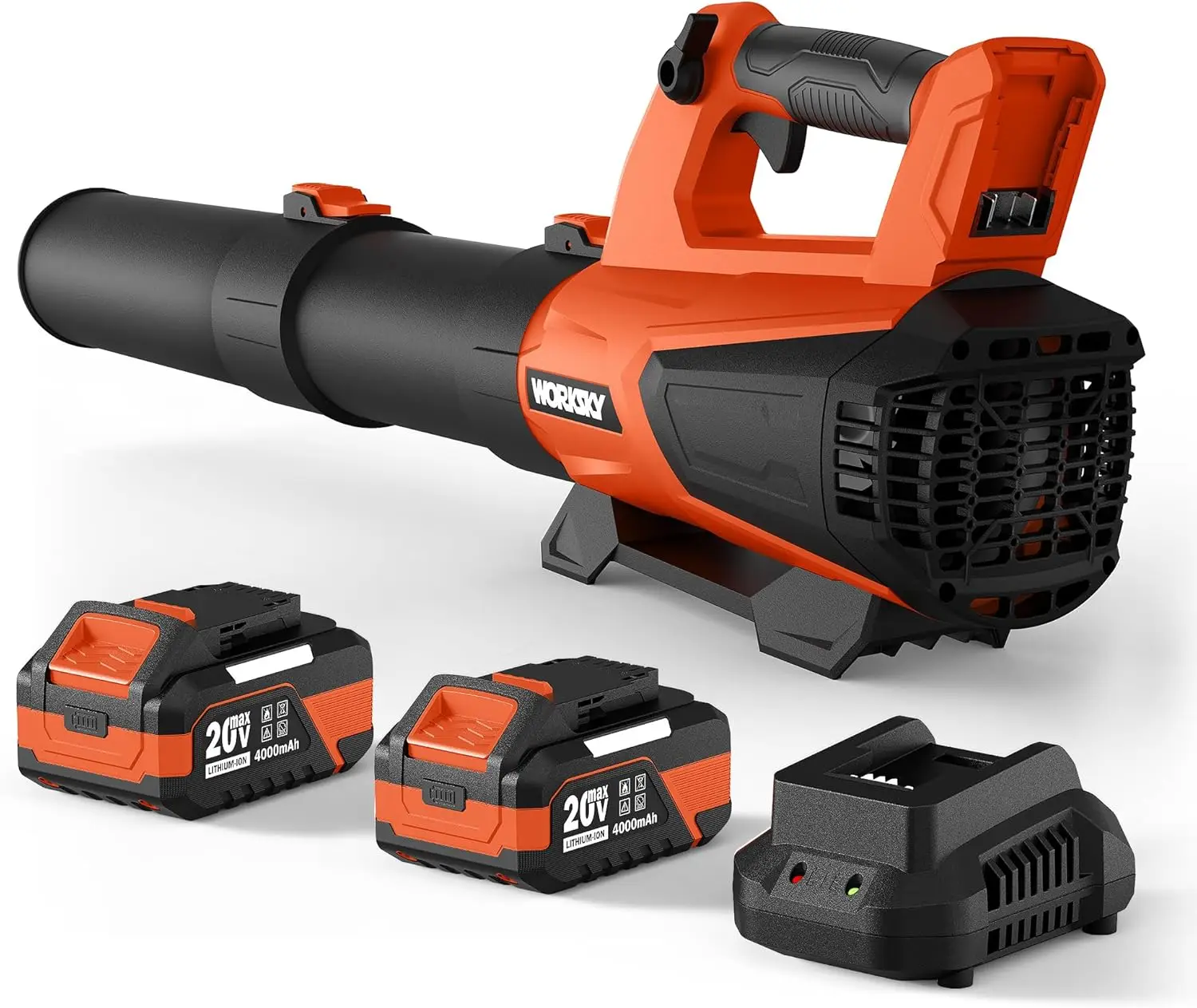 

Cordless Leaf Blower 160MPH 700CFM with 2x4.0Ah Batteries & Charger, Electric Blower for Lawn Care Snow