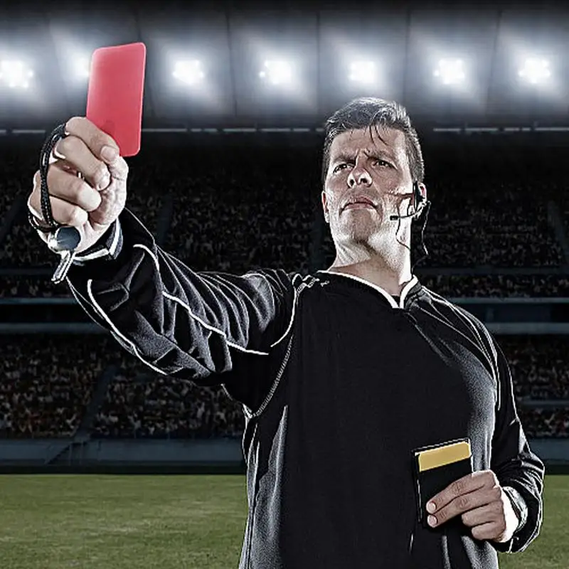 Football Soccer Referee Card Sets Warning Referee Red and Yellow Cards with Wallet Score Sheets Notebook Judge Accessories