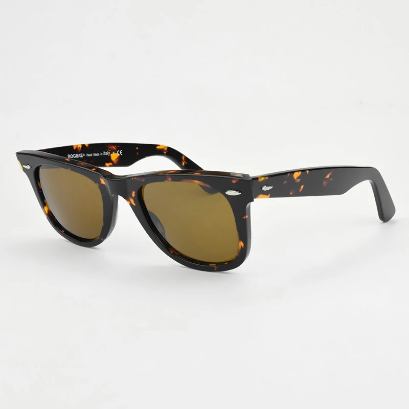 SUN Brille Classics Glaslinse Acetat Sonnenbrille Herren Y-2140 Doppelniet Design Brille Elegante weibliche quadratische UV-Sonnenbrille – Detail 10