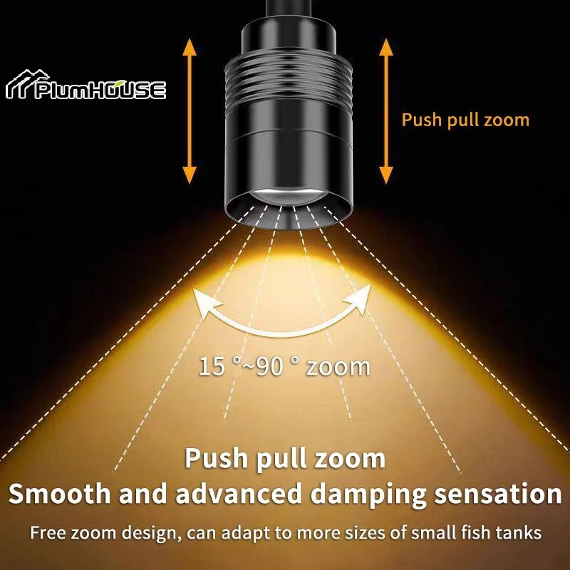 3W South American Aquarium Spotlight 3-Color LED Fish Tank Lamp For Aquascape Decor Focus Lighting